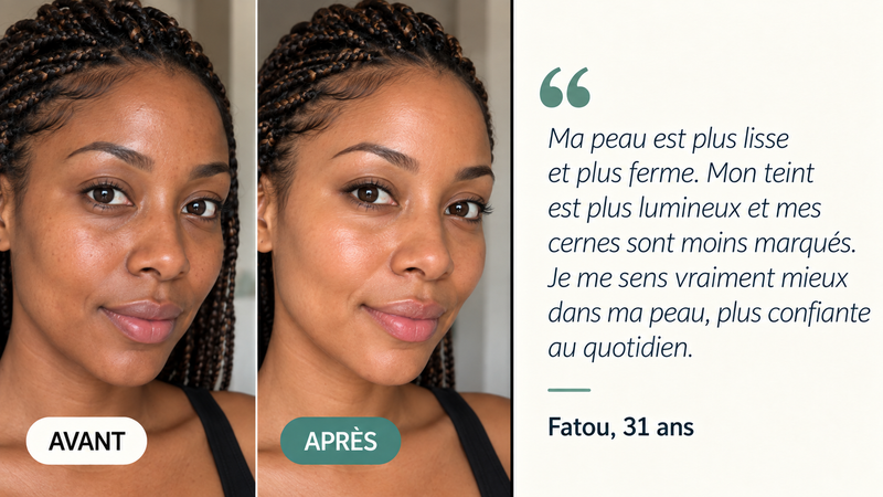 Témoignage avant/après — Masque Bio Collagène