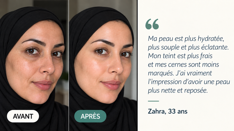 Témoignage avant/après — Masque Bio Collagène