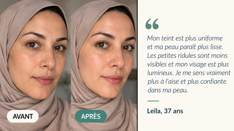 Témoignage avant/après — Masque Bio Collagène