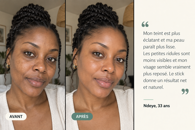 Témoignage avant/après — Stick Repulpant Bio Collagène