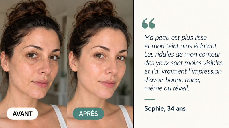 Témoignage avant/après — Masque Bio Collagène