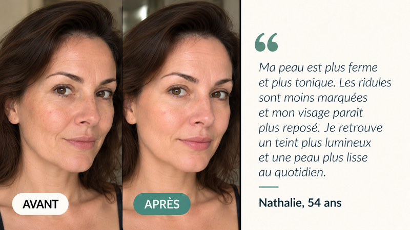 Témoignage avant/après — Masque Bio Collagène