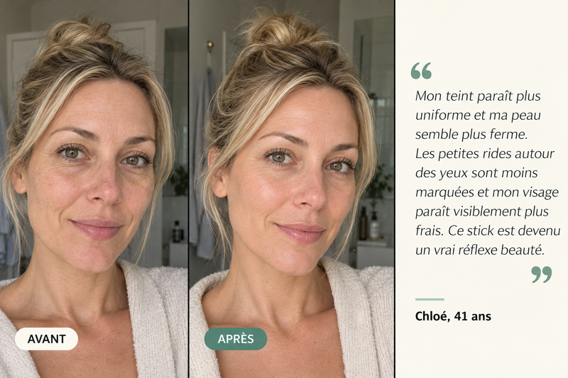 Témoignage avant/après — Stick Repulpant Bio Collagène