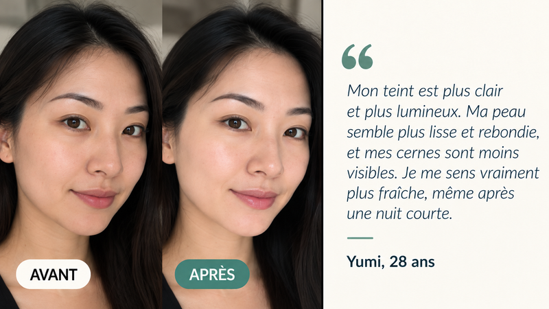 Témoignage avant/après — Masque Bio Collagène